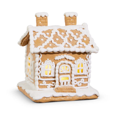 Lighted Gingerbread House 6"
