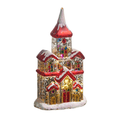 Lighted Vintage Church - 9" Tall