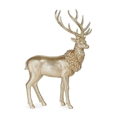 Gold Glitter Deer Wreath - 24"