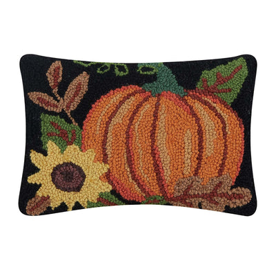 Pumpkin Sunflower Pillow - 12"x8"