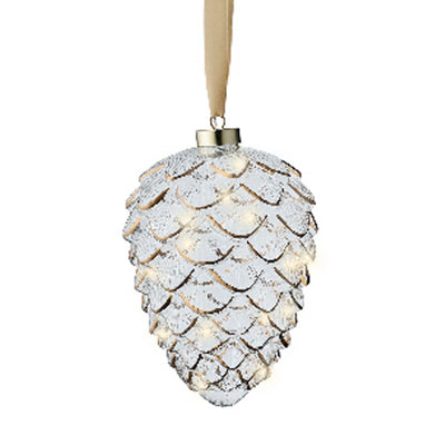 Micro LED Ornament Pinecone - Warm White Lights