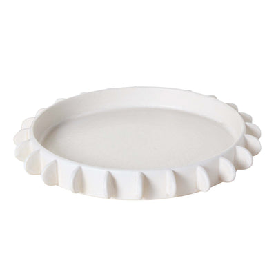 White Reverie Tray - 22" Dia