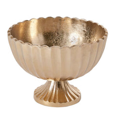 Golden Scallop Compote Bowl - 9
