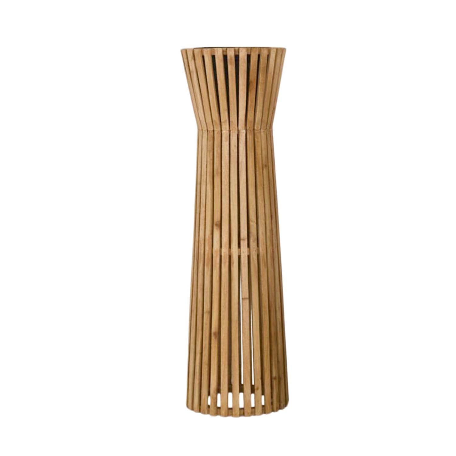 Slatted Wood Column Stand - 42