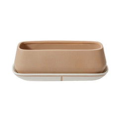 Tan Dublin Planter with Plate - 15