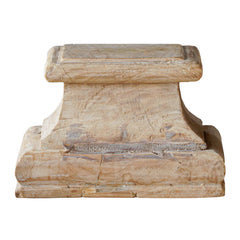 Square Wood Pillar Capital Vessel
