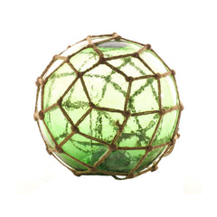Green Glass Buoy with Net - Small