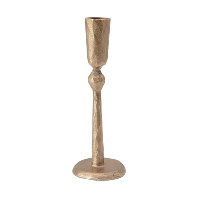 Gold Metal Taper Candle Holder - 7"