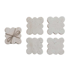 Ivory Travertine Coaster - 4