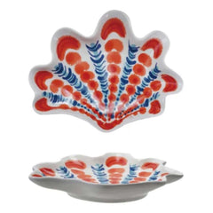 Red & Blue Shell Dish - 8