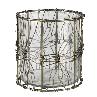 Gold Wire Wrapped Votive - 3" Tall