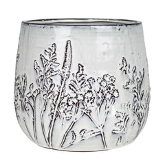 White Wildflower Cachepot - 6