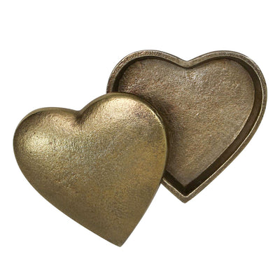 Iron Gold Antique Heart Box