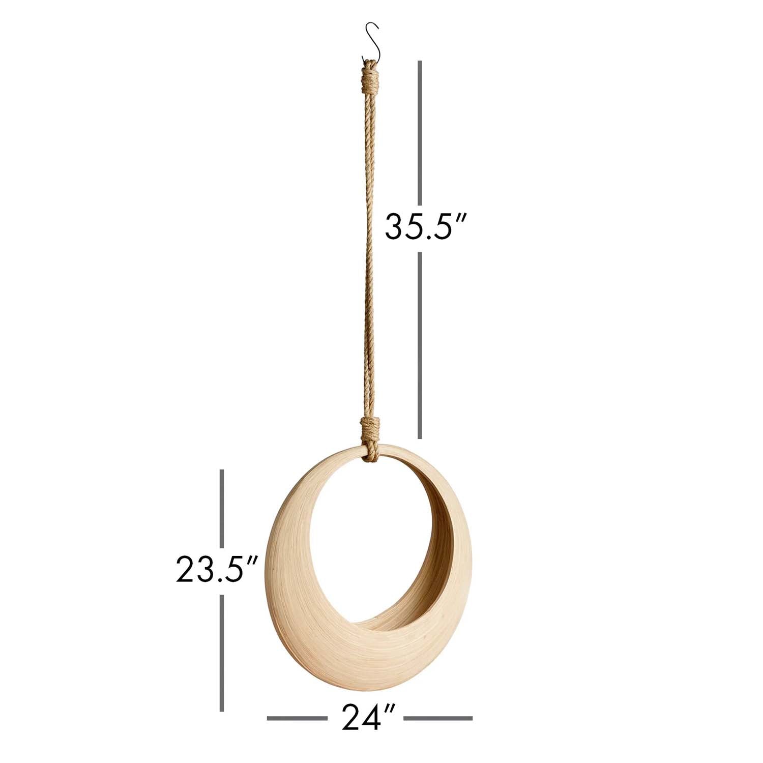Jayla Bamboo Hanging Basket - Large – Roger's Gardens