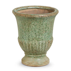 Distressed Green Urn - 8