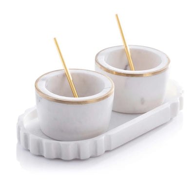 Marble Condiment Set
