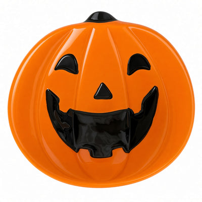 Vintage Ceramic Pumpkin Face Bowl - 6"