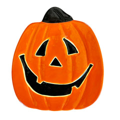 Ceramic Vintage Pumpkin Face Plate - 8