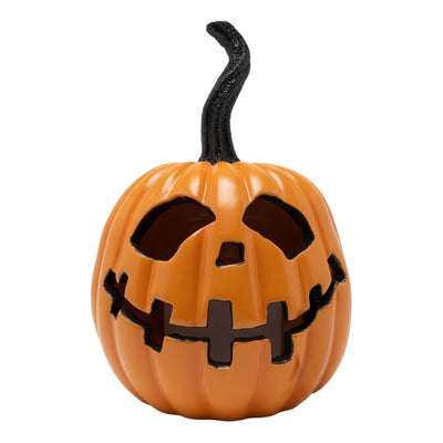 Orange LED Flame Pumpkin - 8" Tall