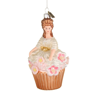 Floral Let Them Eat Cupcake Ornament - 3.35"