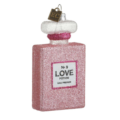 Glitter Pop Pink Love Potion NO. 9 Ornament - 4"