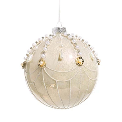 Cream & Pearl Fairground Ornament- 5"