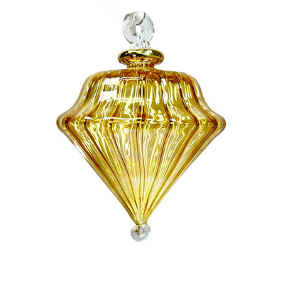 Gold Swirl Diamond Ornament