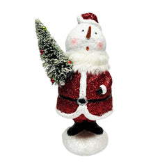 Vintage Snowman Santa with Tree - 9