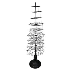 Black Glitter Spider Web Tree with LED Lighting - 24