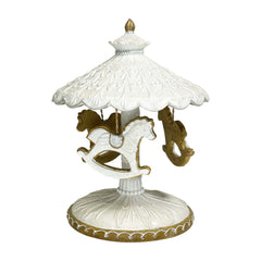 White Gingerbread Musical Carousel - 9