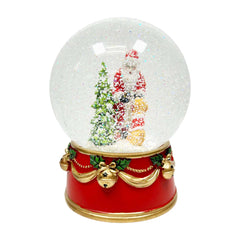 Santa with Dog Musical Water Globe - 7