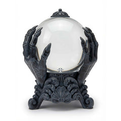 Swirling LED Skull Hand Globe - 8