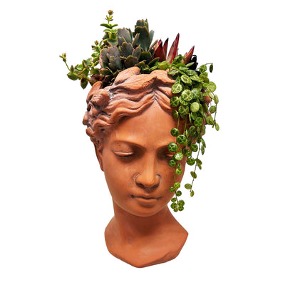 Succulent Clay Goddess Head