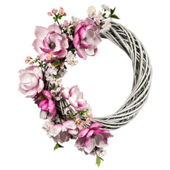 Faux Blush Cherry Magnolia Wreath - 22