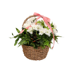 Medium Spring Flowers Seagrass Basket