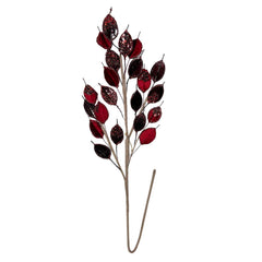 Silk Burgundy Velvet Money Plant Spray