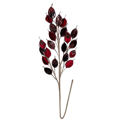 Silk Burgundy Velvet Money Plant Spray