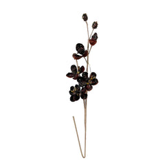 Silk Brown Magnolia Blossom Spray