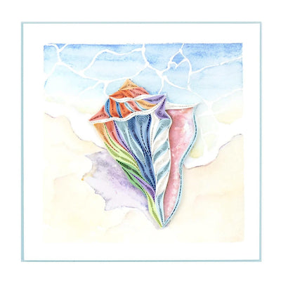 Rainbow Conch Shell - Blank Card