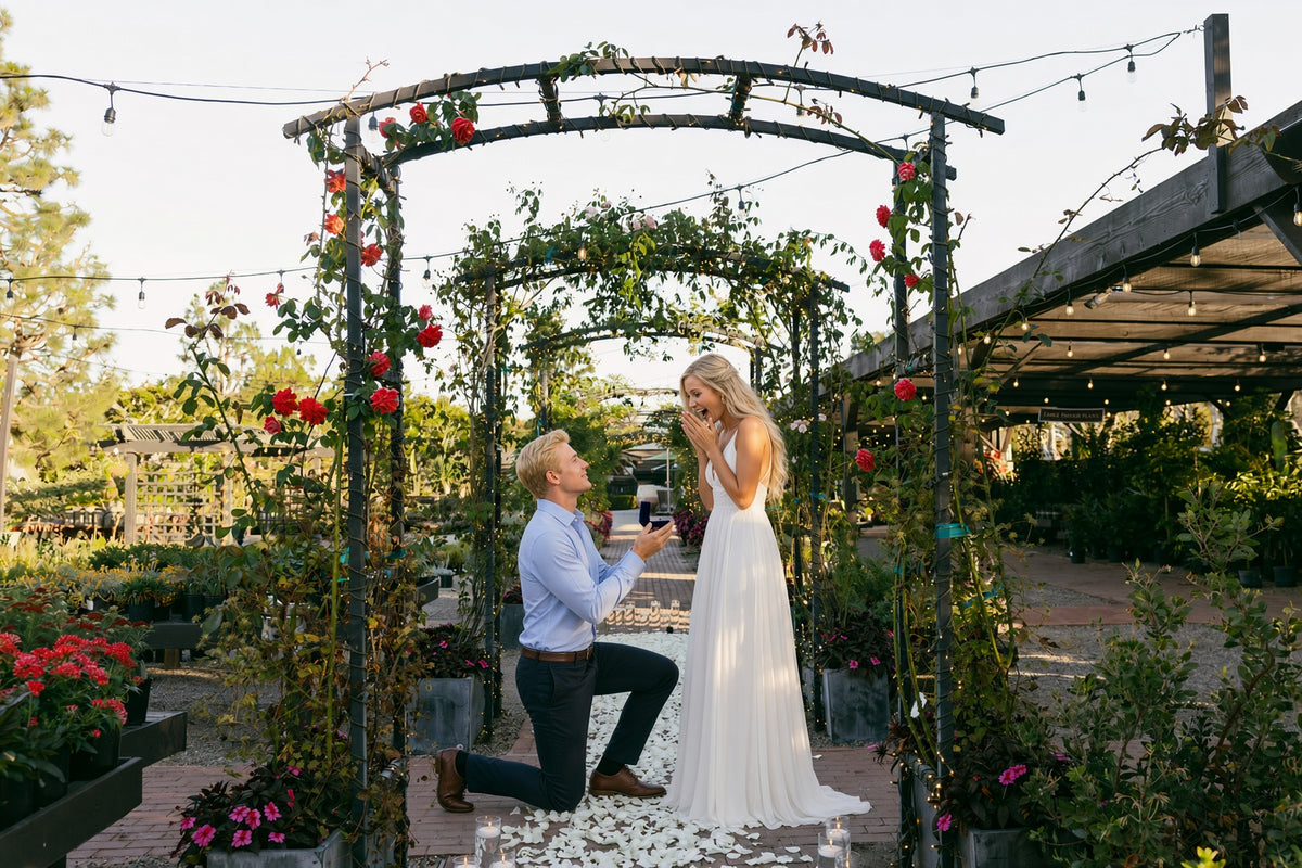 A real after-hours proposal at Roger’s Gardens