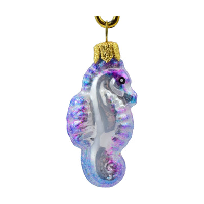 Mini Seahorse Blue Ornament - 2"