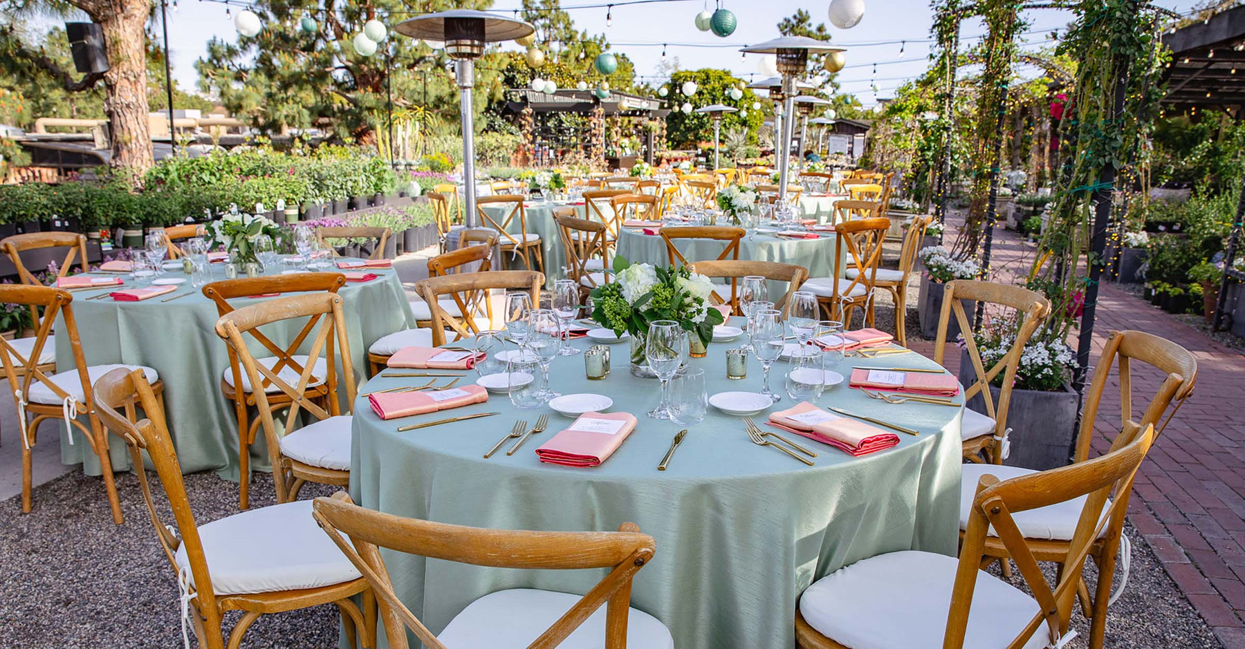 Private garden event venue at Roger’s Gardens in Newport Beach