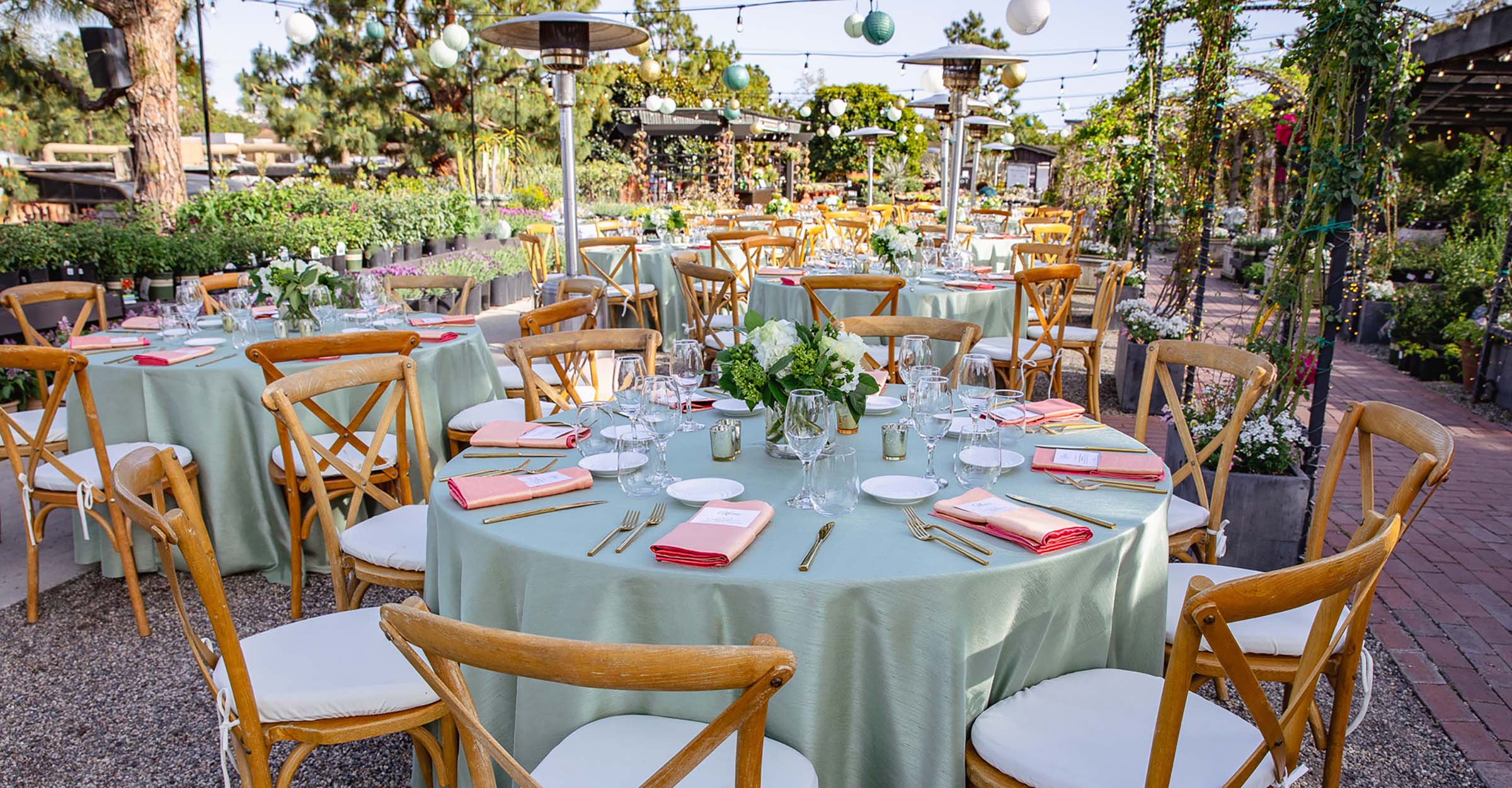 Private garden event at Roger’s Gardens in Newport Beach