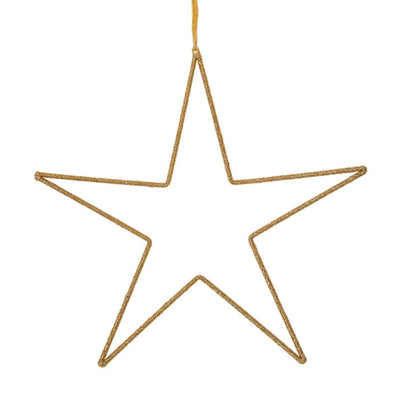 Golden Hanging Star - 20" Tall