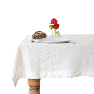 White Tablecloth - 55" x 118"
