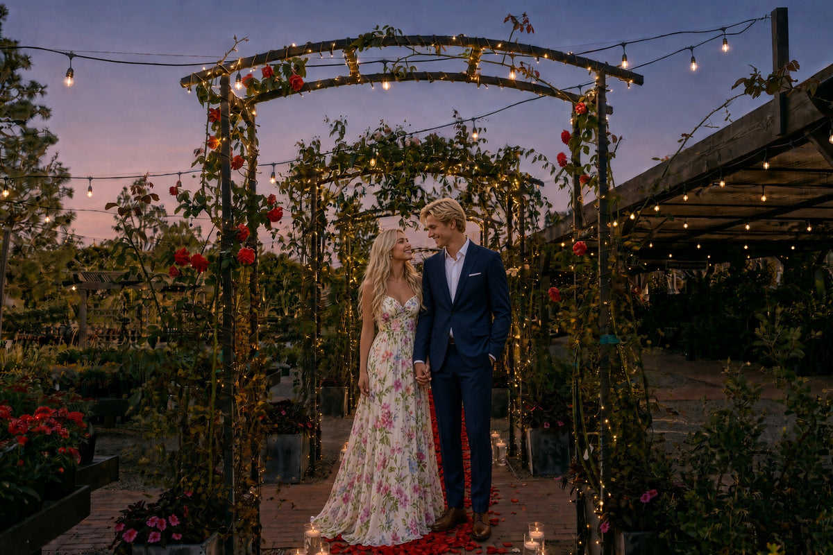 A real after-hours proposal at Roger’s Gardens