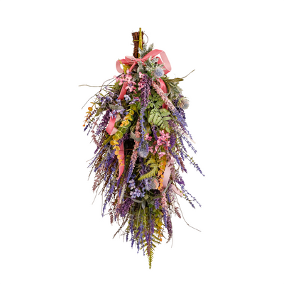 Faux Lavender Thistle Swag