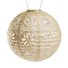 Pearl Lace Solar Globe Lantern - 12