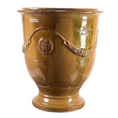 Traditional French Glazed Anduze Flame Vase