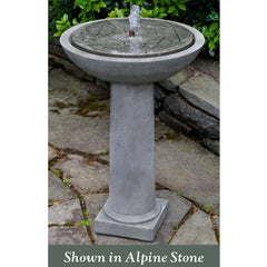 Hydrangea Leaves Birdbath Fountain